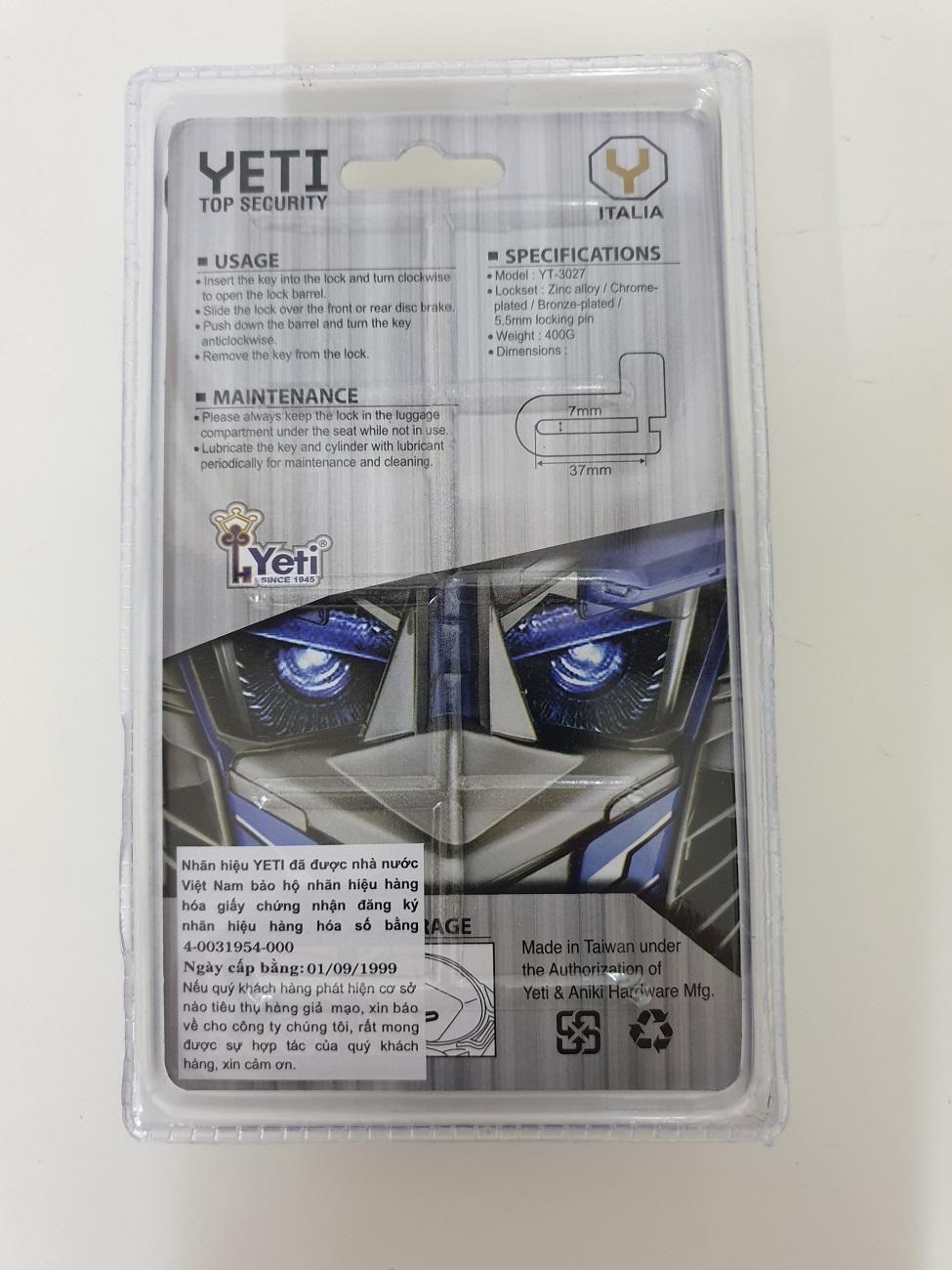 Khoá Thắng Đĩa Xe Máy Yeti 3027