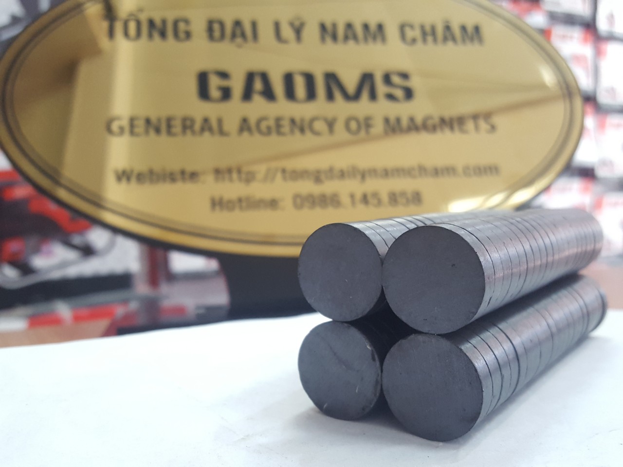 30 viên nam châm đen 20x5mm