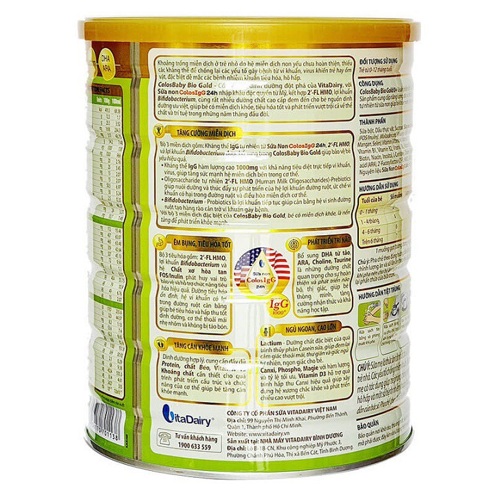 Sữa Colosbaby Bio 0+ 800g [Date mới nhất]