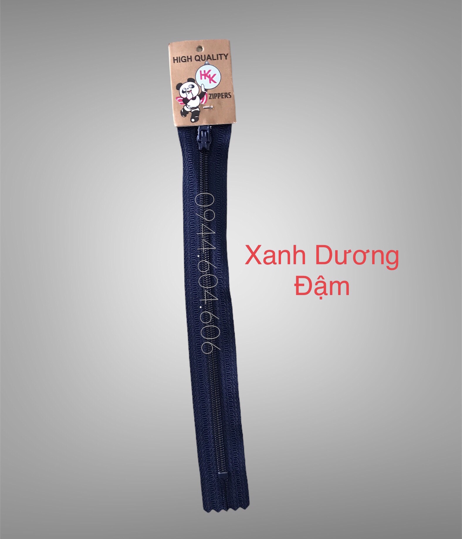 LỐ DÂY KÉO QUẦN TÂY HKK (1 lố/ 12 sợi/ 18cm)