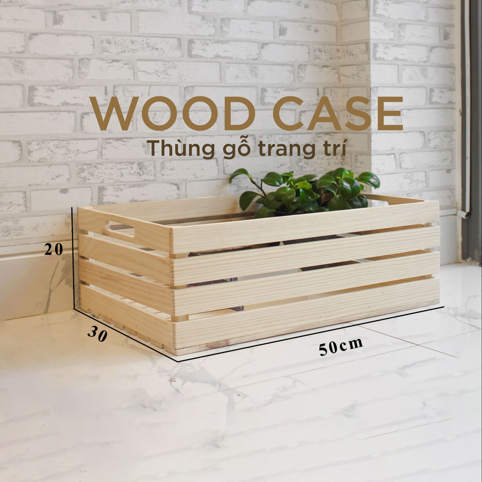 THÙNG GỖ THÔNG TRANG TRÍ DECOR ĐỦ SIZE LỰA CHỌN - WOODCASE