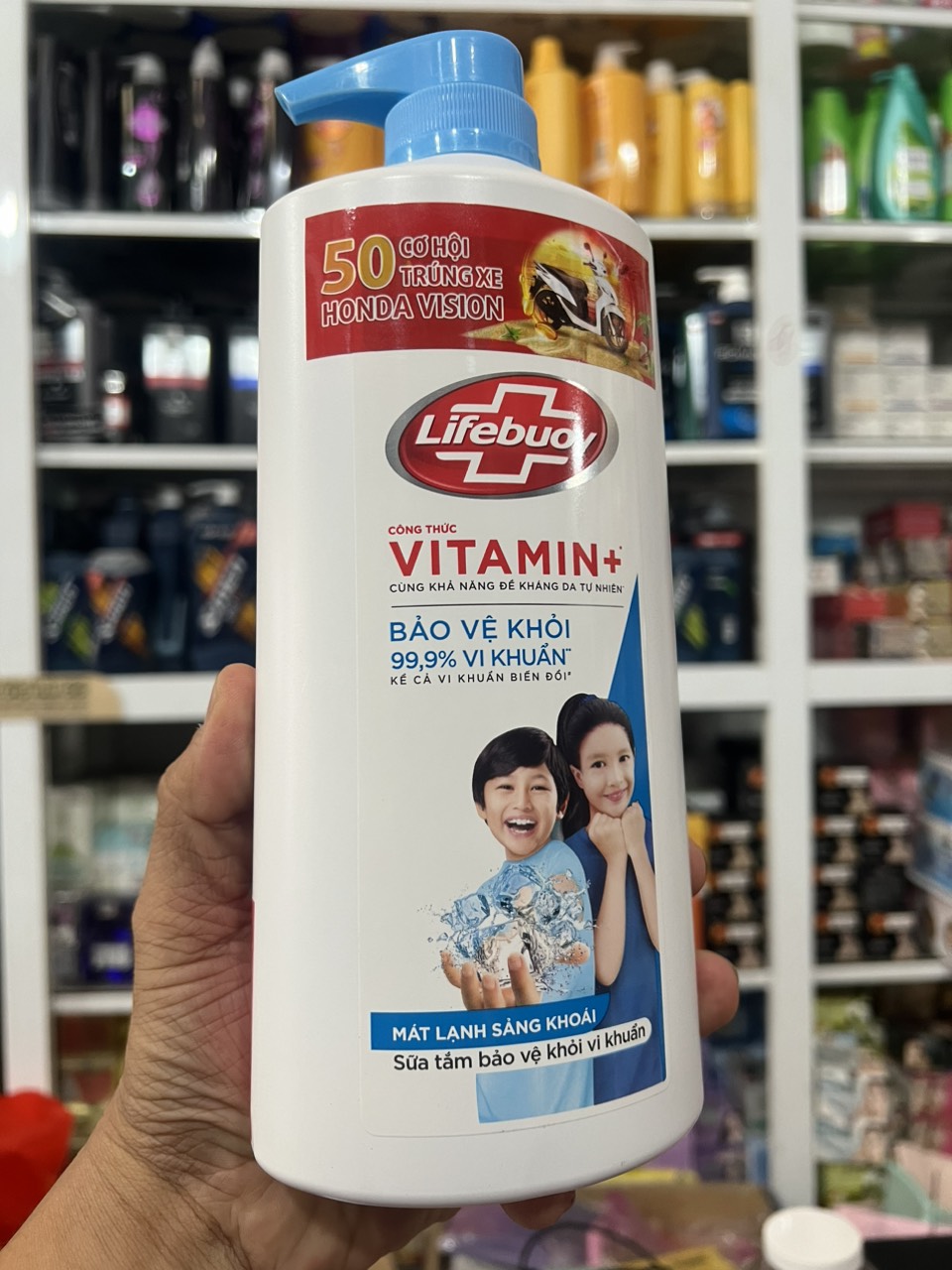 ( Xanh Nhạt )Sữa tắm Lifebuoy mát lạnh sảng khoái 850gr