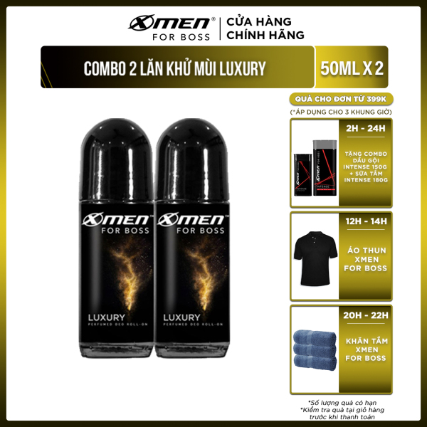 Combo 2 Lăn khử mùi X-men For Boss 50ml - Hương Luxury nhập khẩu