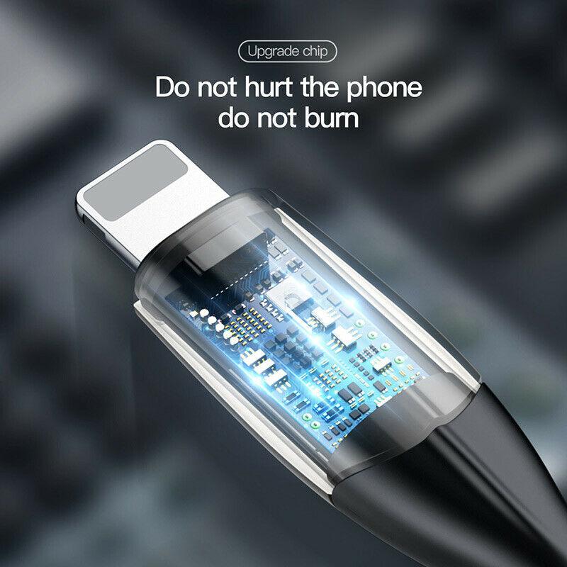 Cáp sạc siêu bền Baseus Chỉ Số 8 Pin Cáp cho ipad iPhone Xs Max Xs XR hỗ trợ Sạc Nhanh có đèn Màu Xanh LED cho IOS 13 12 11 10 USB Cabo chiều dài 1M - 2M