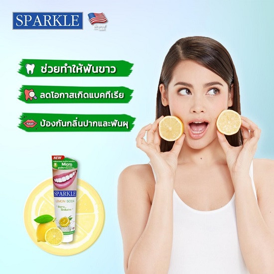 Kem Đánh Răng Sparkle Double White Lemon Soda 100g