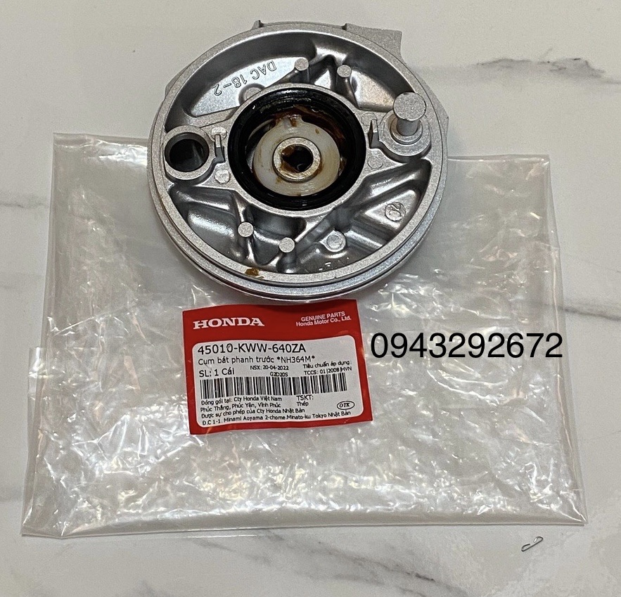Bát Phanh Trước Wave S110, Rsx110 Honda (45010KWW640ZA)