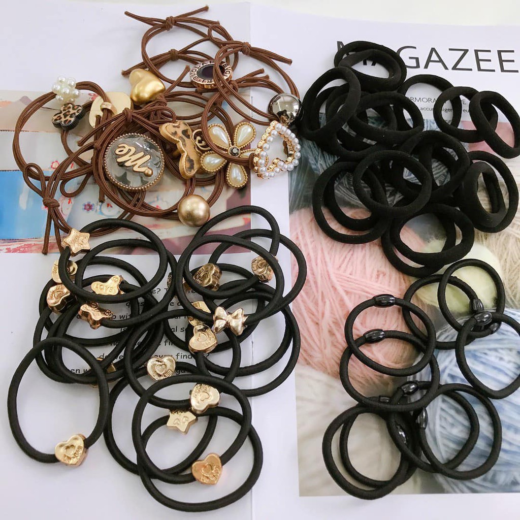 Set Túi dây cột tóc 50 cái/ túi