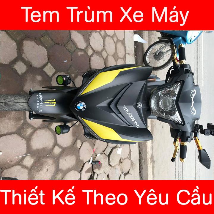 Tem Trùm Exciter 150 Đen Vàng Nhám Đẹp