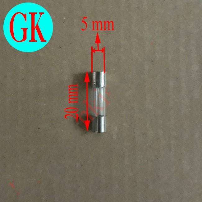[20 cái] Cầu chì ống 5x20 - 5A