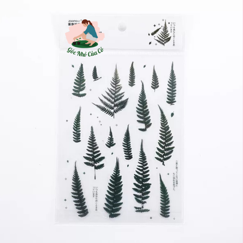 Tấm Dán Sticker Bông Hoa Trong Suốt Trang Trí Ver1