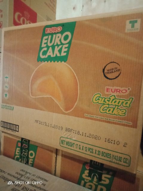 Thùng Bánh trứng EURO CAKE Thái lan