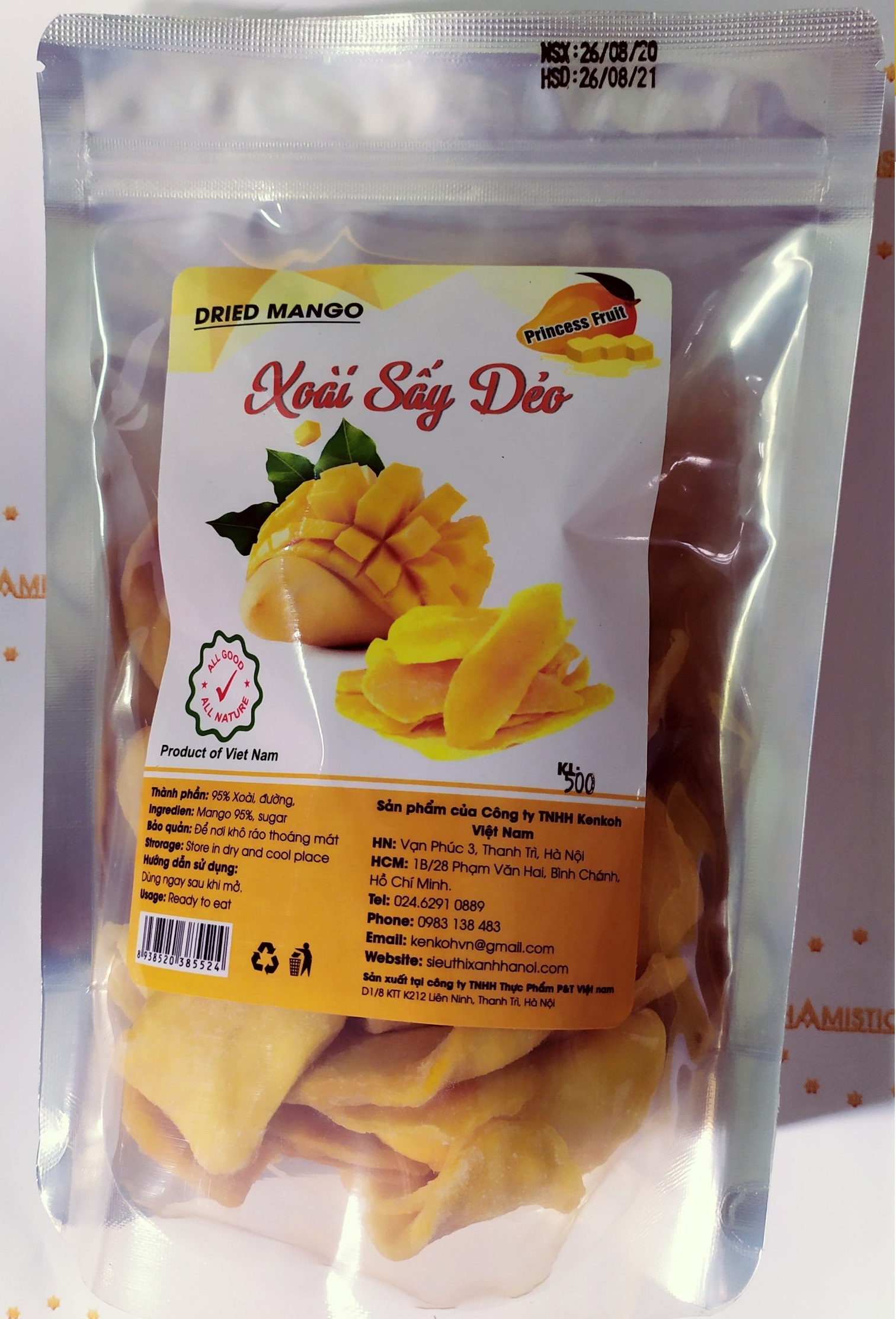Xoài sấy dẻo gói 200g