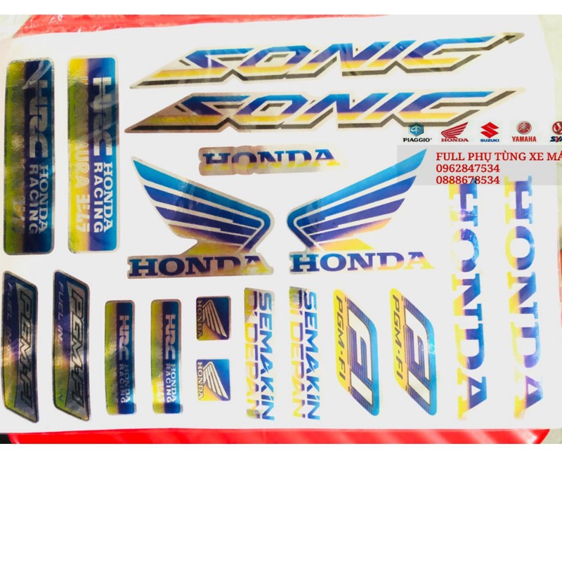 Sonic bộ tem màu titan