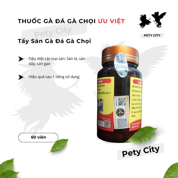 Tẩy Sán Gà Đá Gà Chọi Ưu Việt