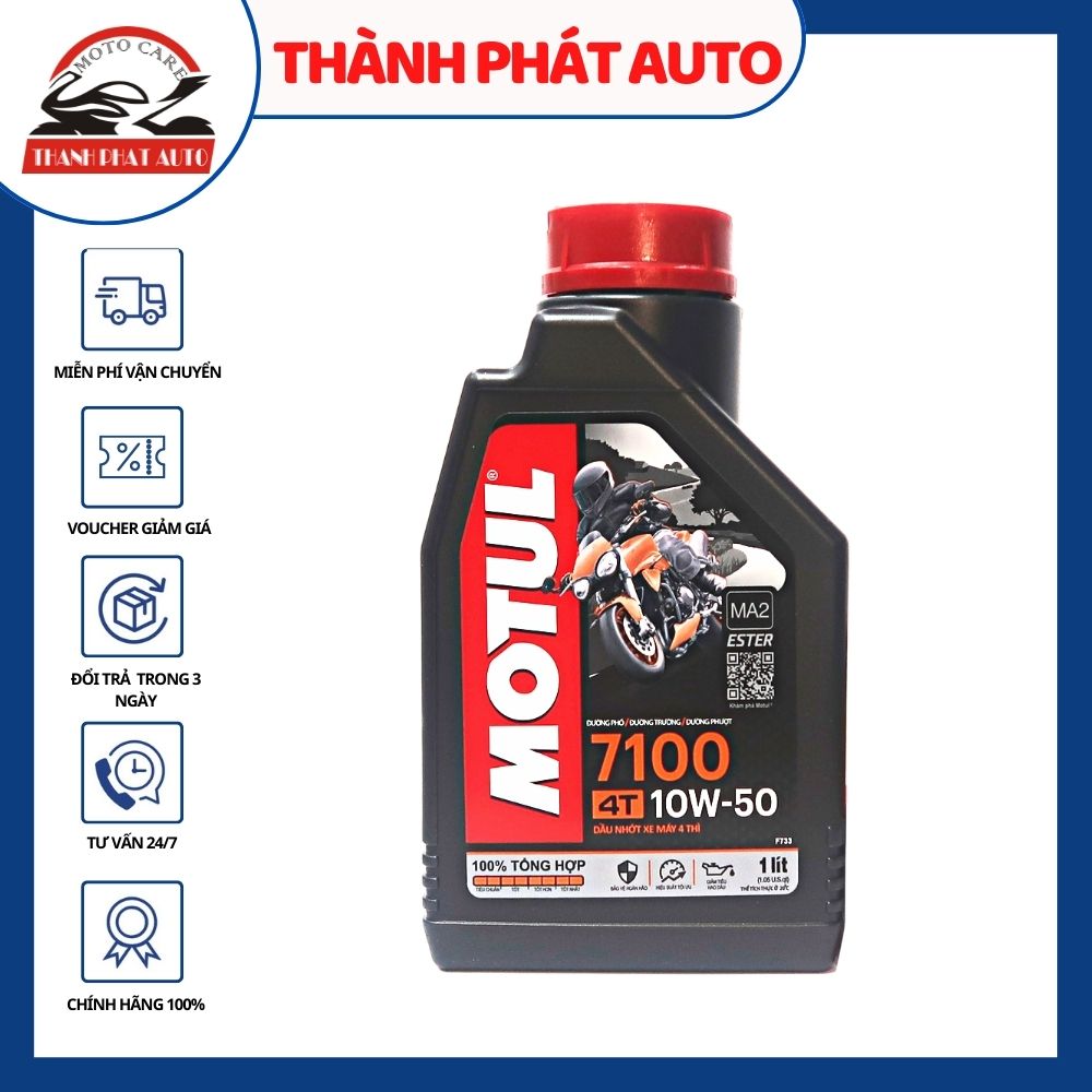 [HCM]Nhớt tổng hợp cao cấp cho mô tô xe máy Motul 7100 4T 10W50 1L