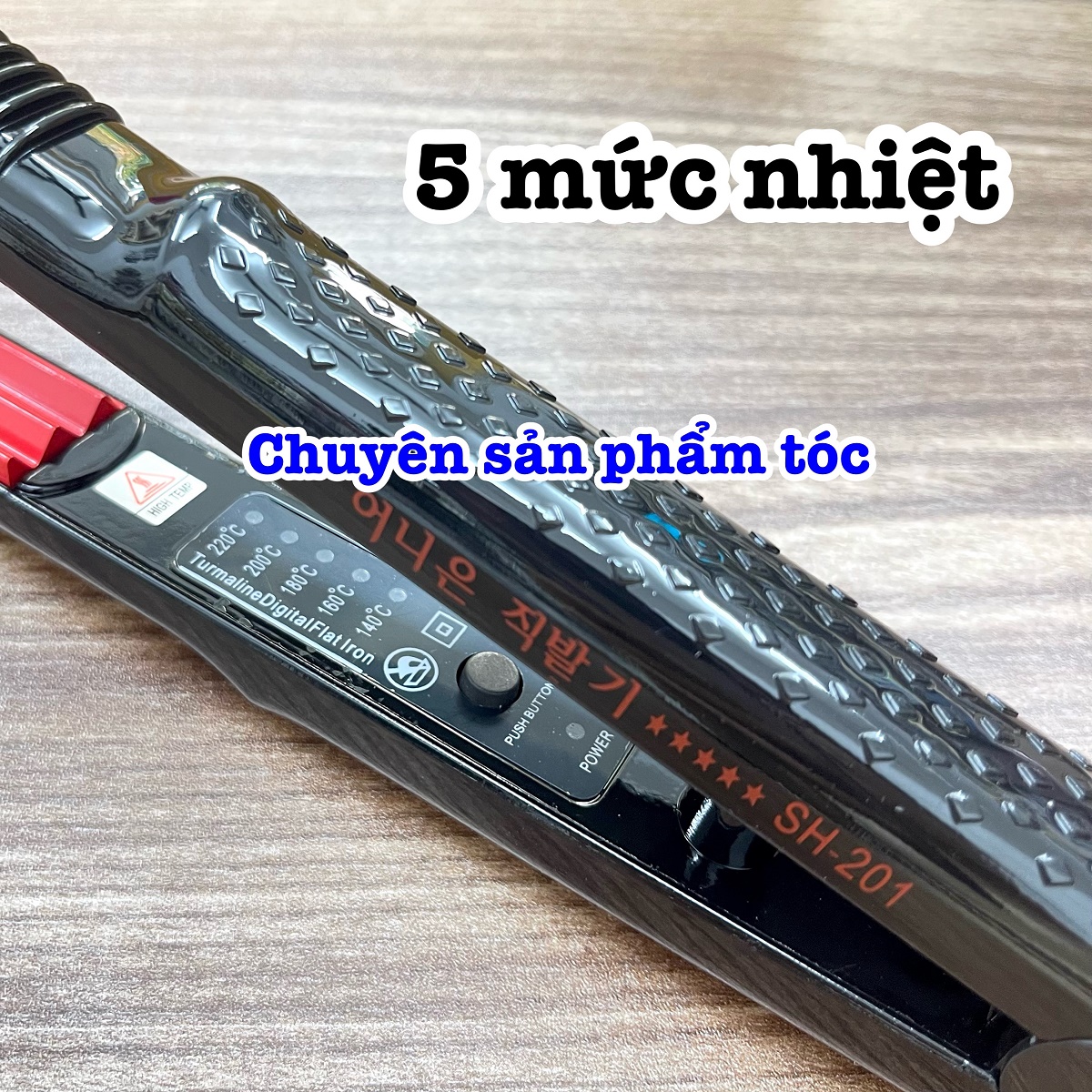 Hq 201 Korean Professional Hair Straightener 5 Temperature Levels 140-220 Degrees Dimensions 29cm X 2.2cm Cord 2.2m Power 60W-100W with Status Indicator Light