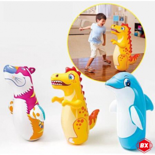 Lật đật bơm hơi đáy rỗng hình thú vui nhộn cho bé