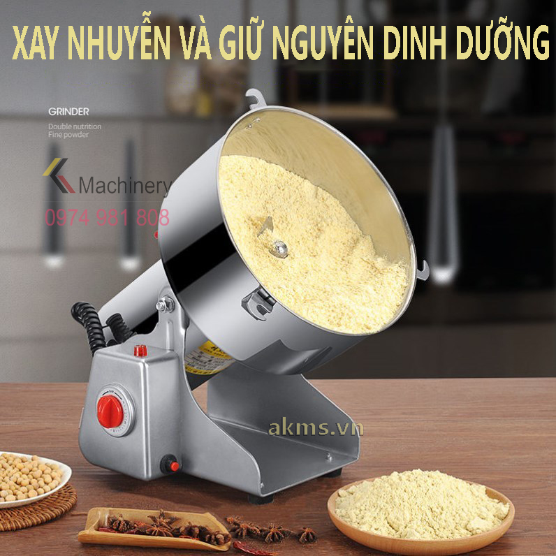 Máy xay bột khô đa năng JGY 2500, 220V/4200W: xay tam thất, ngũ cốc, dược liệu ....