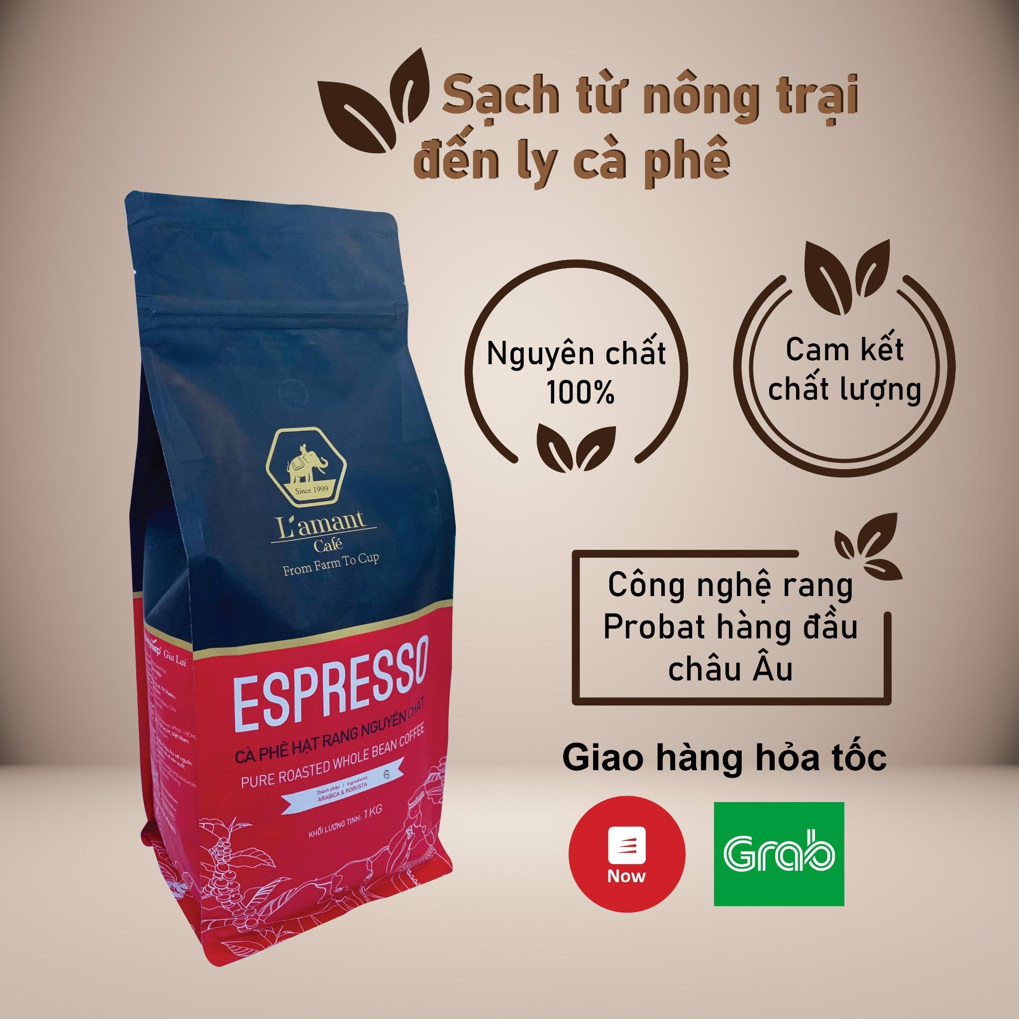 Cà phê hạt rang L’amant Espresso số 06 - L’amant No.06 Espresso Roasted Coffee