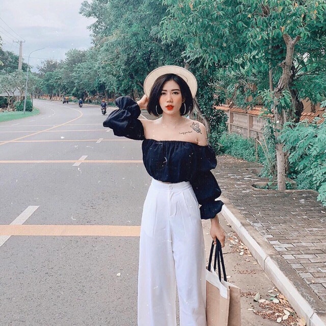 Quần đũi xuông dáng dài khoá thật_Mã103