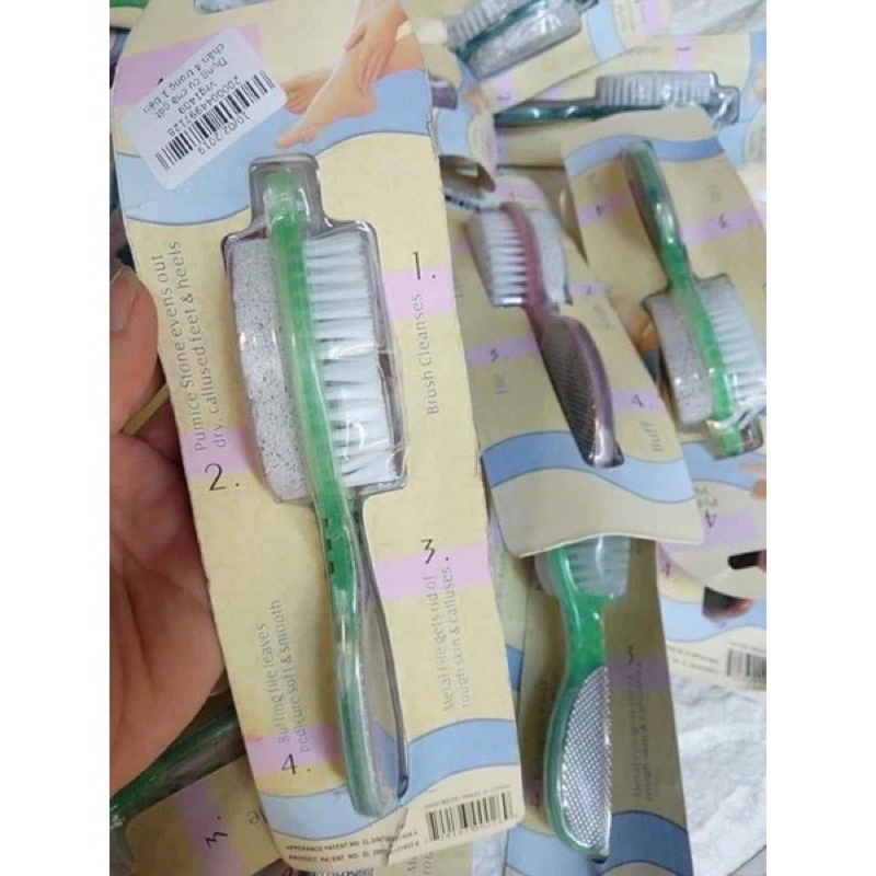Dụng cụ chà gót chân 2 đầu, bàn chải chà gót chân