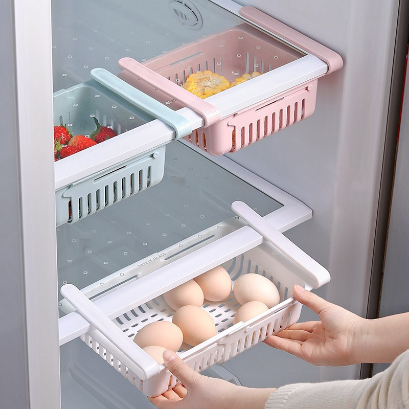 Combo 4 khay nhựa kéo đựng tủ lạnh