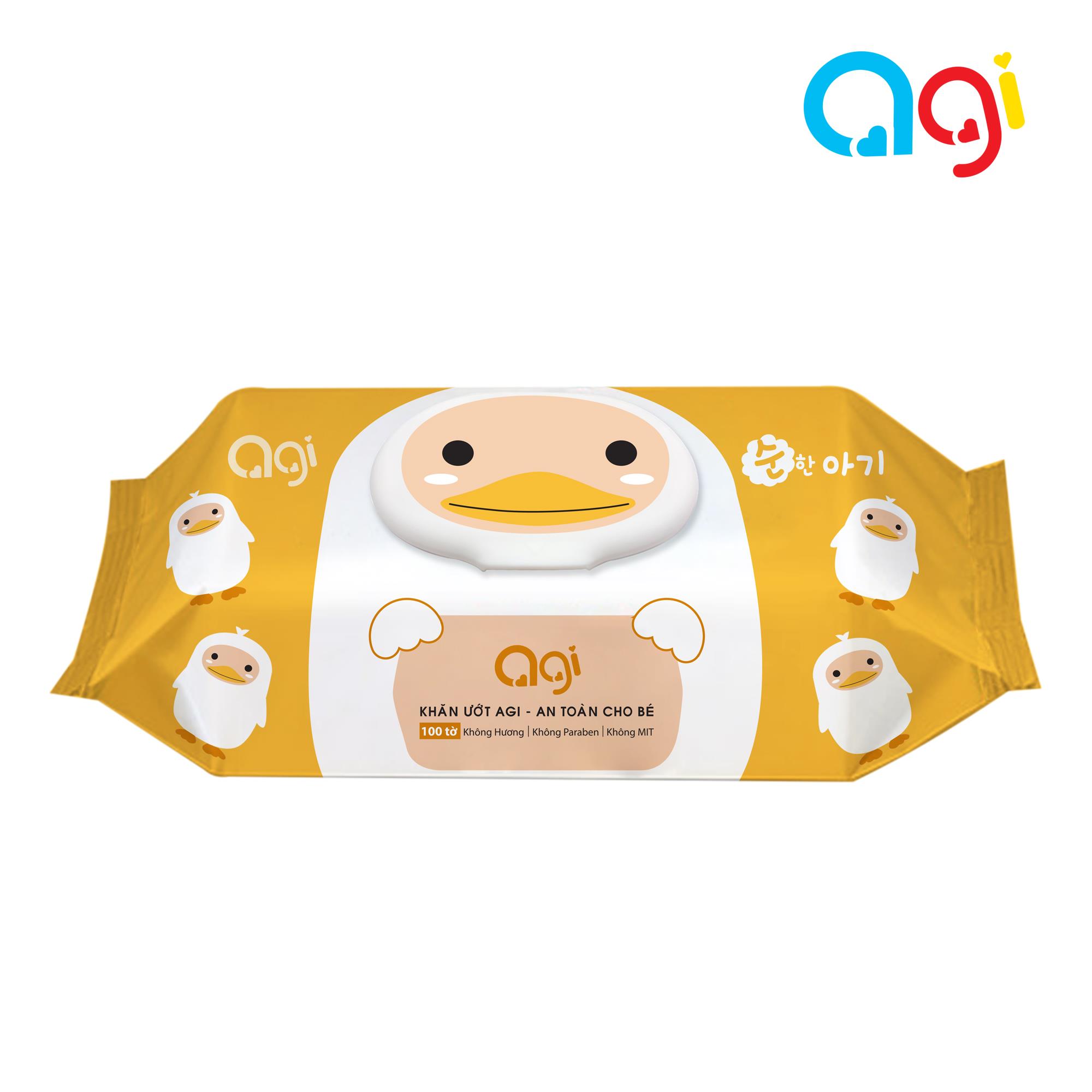Khăn ướt Agi 100 tờ không hương