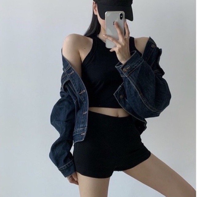 Quần đùi ống ôm, quần short nâng mông cạp cao siêu hách dáng ulzzang - mx