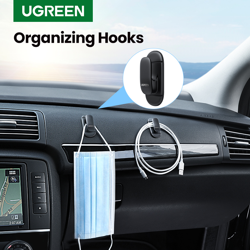 Combo 2/4 Móc Treo UGREEN Tiện Dụng để treo Cáp Sạc Chìa KhóaCó sẵn miếng dán