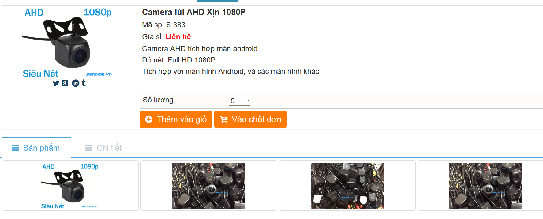 CAMERA LÙI Ô TÔ AHD XỊN. Chuẩn full HD 1080P