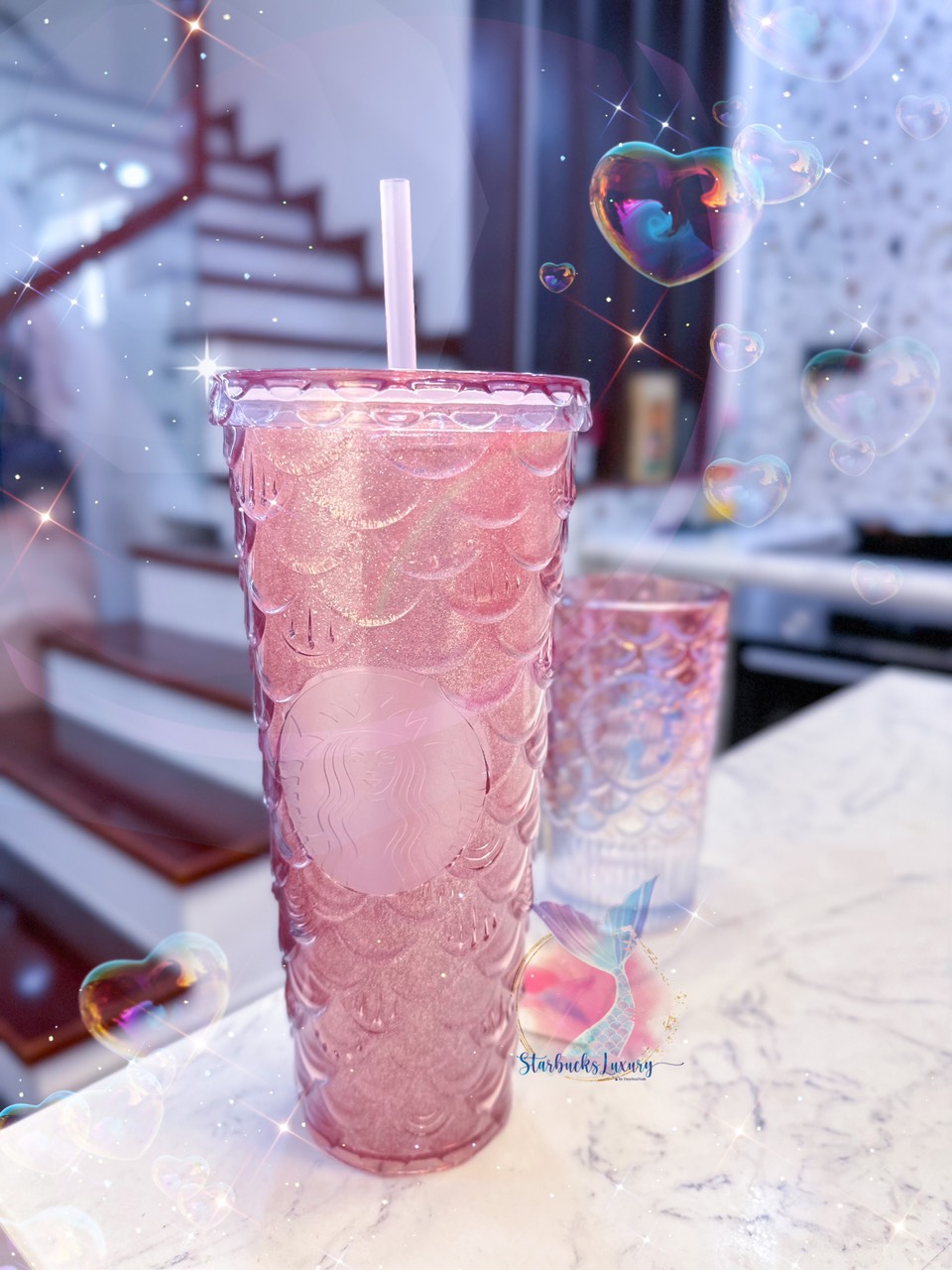 Ly nhựa starbucks 𝐓𝐡𝐞 𝐏𝐢𝐧𝐤 𝐆𝐫𝐚𝐝𝐢𝐞𝐧𝐭 𝐒𝐜𝐚𝐥𝐞𝐬 chính hãng 2022