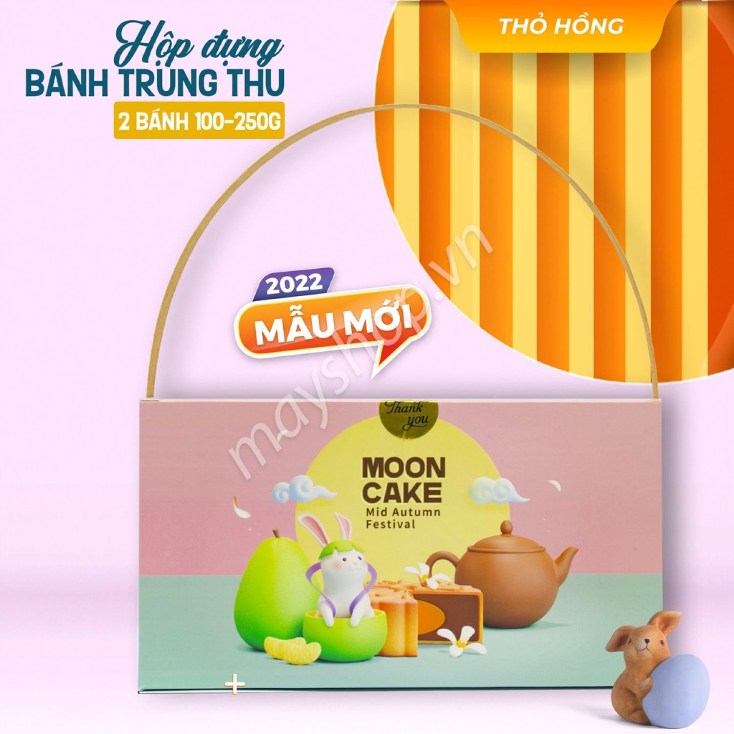 Set 5 Hộp trung thu 2 bánh Đón trăng