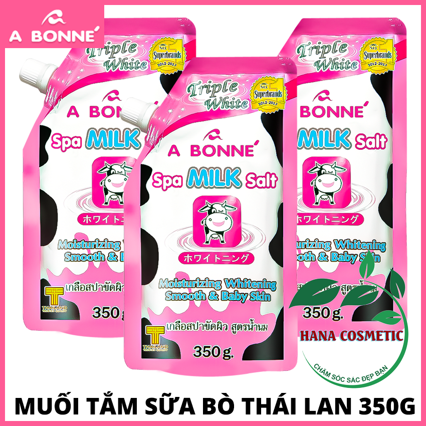 Muối Tắm Sữa Bò A BONNE Spa Milk Salt 350g Làm Da Trắng Sáng Gấp 3