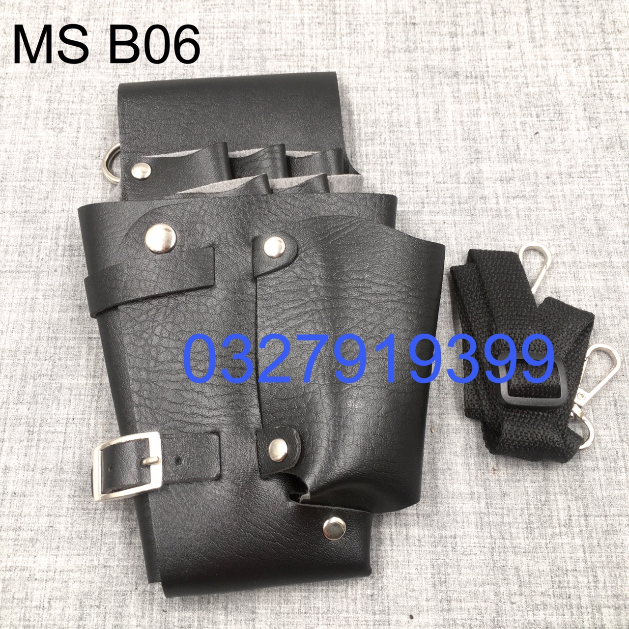 Túi đeo đựng kéo cắt tóc B06 - Chất liệu simili bền đẹp - Kích thước 23x15cm - Dây đeo 1m07 - Thích hợp đeo hông hoặc chéo - Túi đa ngăn tiện lợi - Sản phẩm tóc chuyên nghiệp