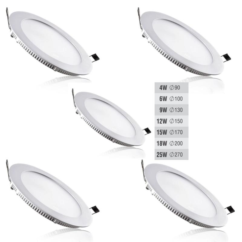 Bộ 5 đèn Led downlight âm trần siêu mỏng 6W