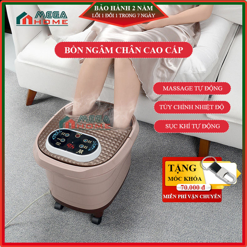 Bồn ngâm chân massage tự động làm nóng nước có chống giật, máy ngâm chân massage có sục khí thư giãn thoải mái Bảo hành 2 năm 7 ngày lỗi đổi mới