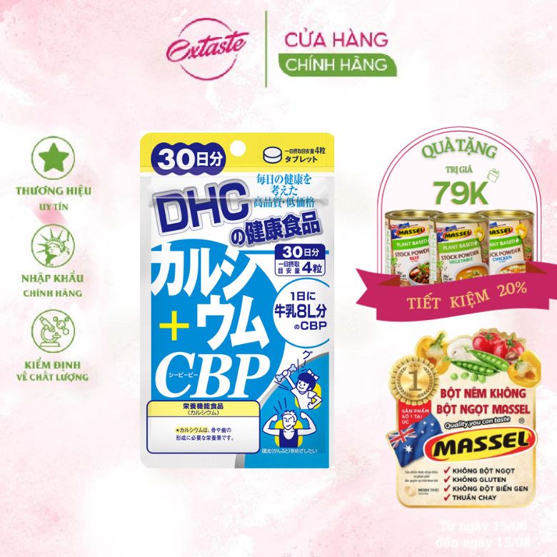 Viên uống canxi DHC Calcium + CBP