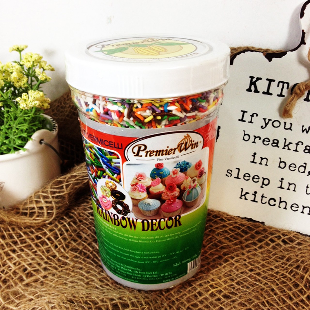 Kẹo Cốm Trang Trí Hạt Sắc Màu Premier Win 500G
