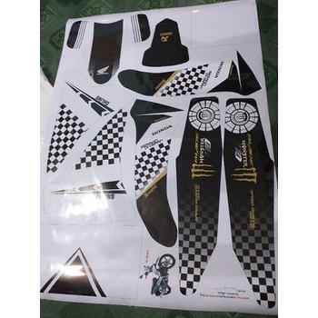 tem trùm honda blade caro đen trắng