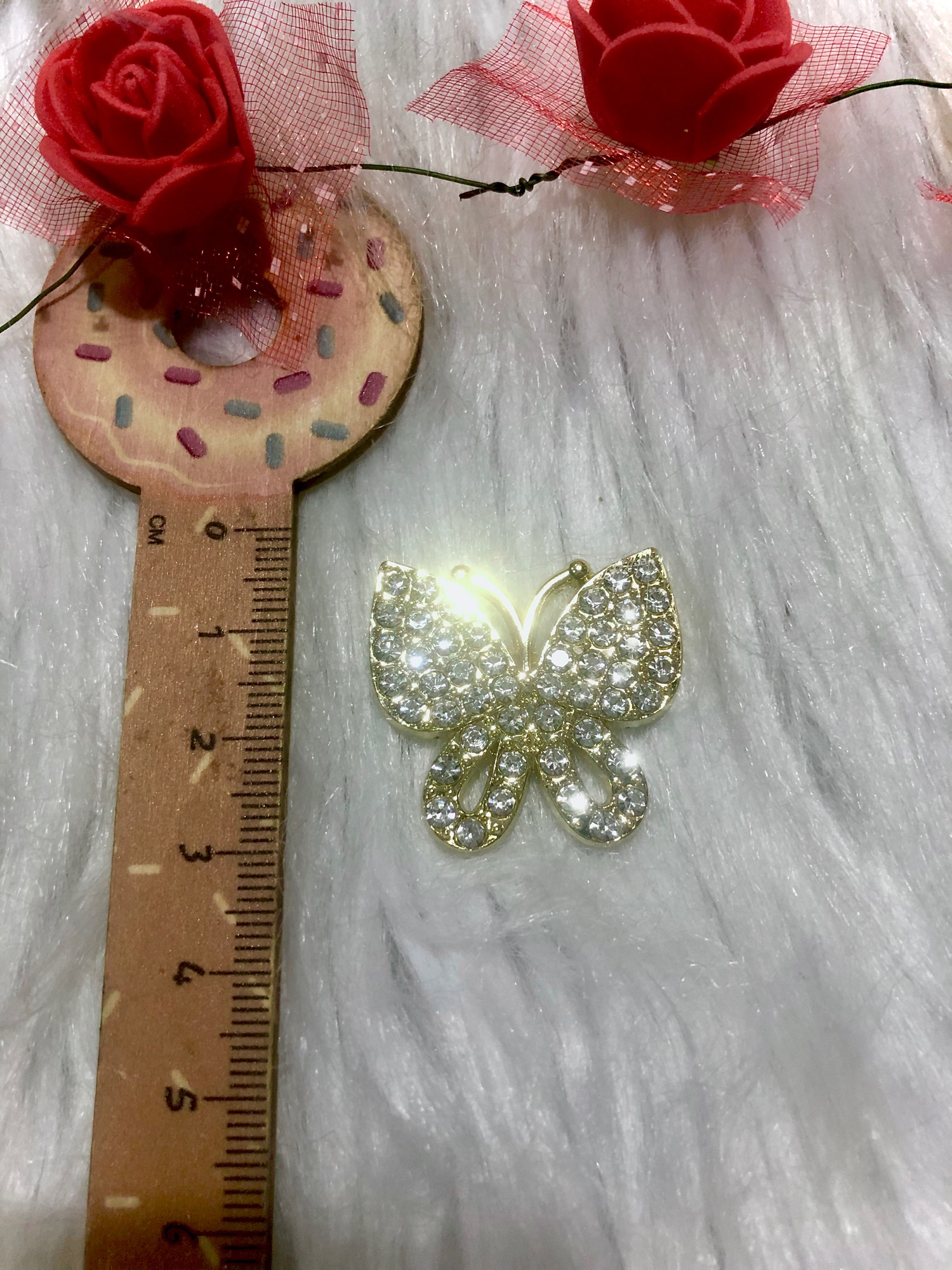 [HCM]Cài áo con bướm full đá. KT 3 x 35cm
