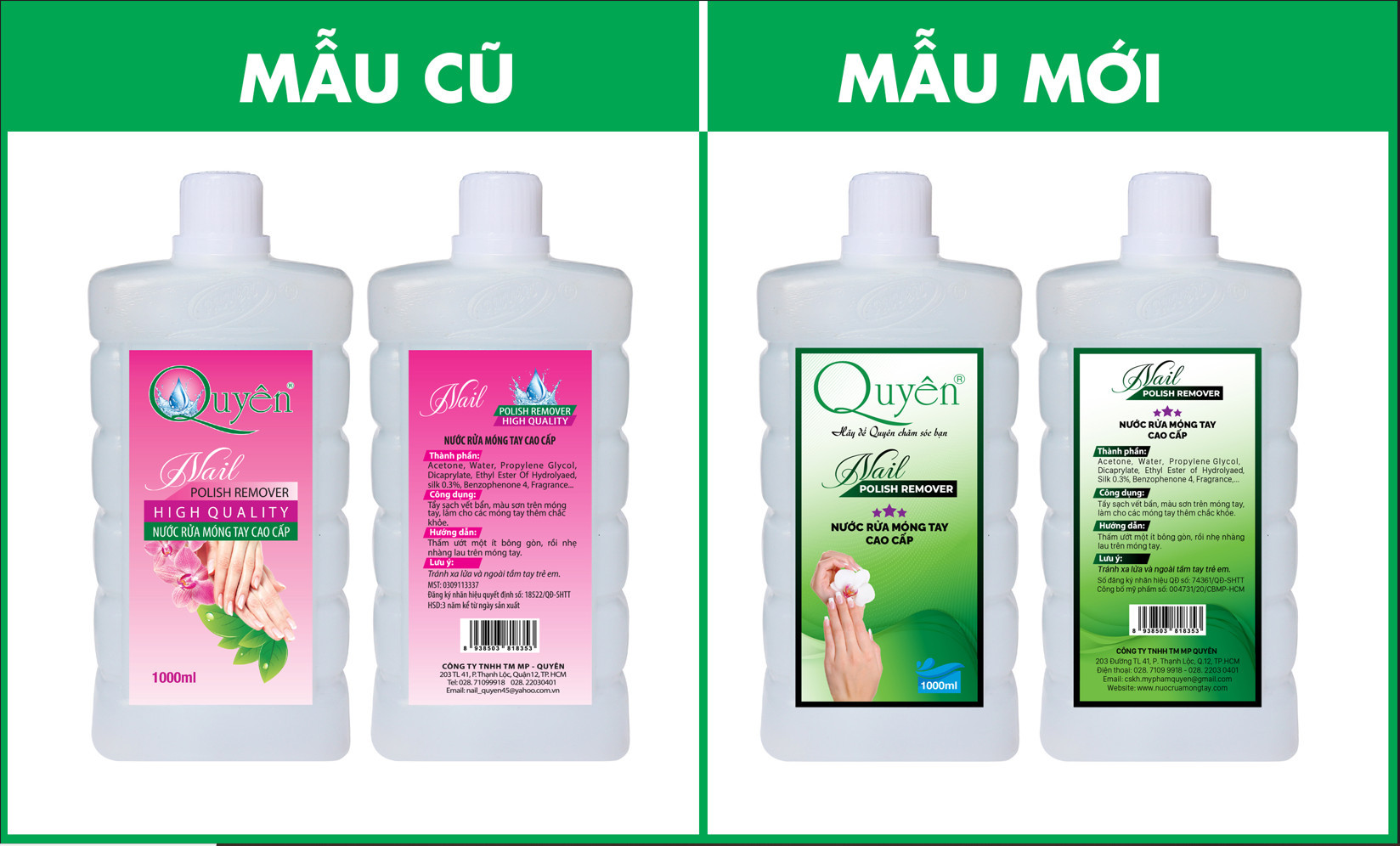 Nước rửa móng tay Aceton (1000ml)