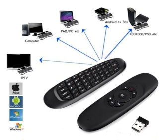Điều khiển tử xa thông minh chuột bay C120 dùng cho smatTV, PC,laptop thumbnail