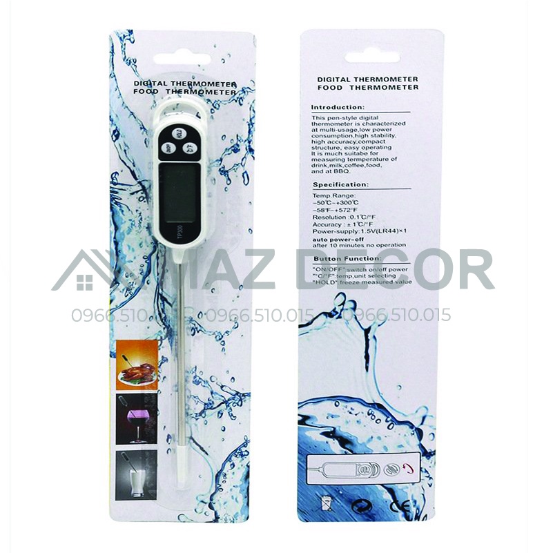 [Giá sỉ] Nhiệt Kế Đo Độ Nước Pha Sữa, Nước Tắm, Thực Phẩm TP300