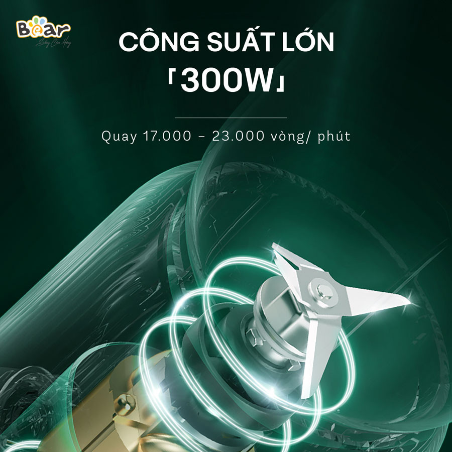 MÁY XAY SINH TỐ 3 CỐI BEAR CHÍNH HÃNG