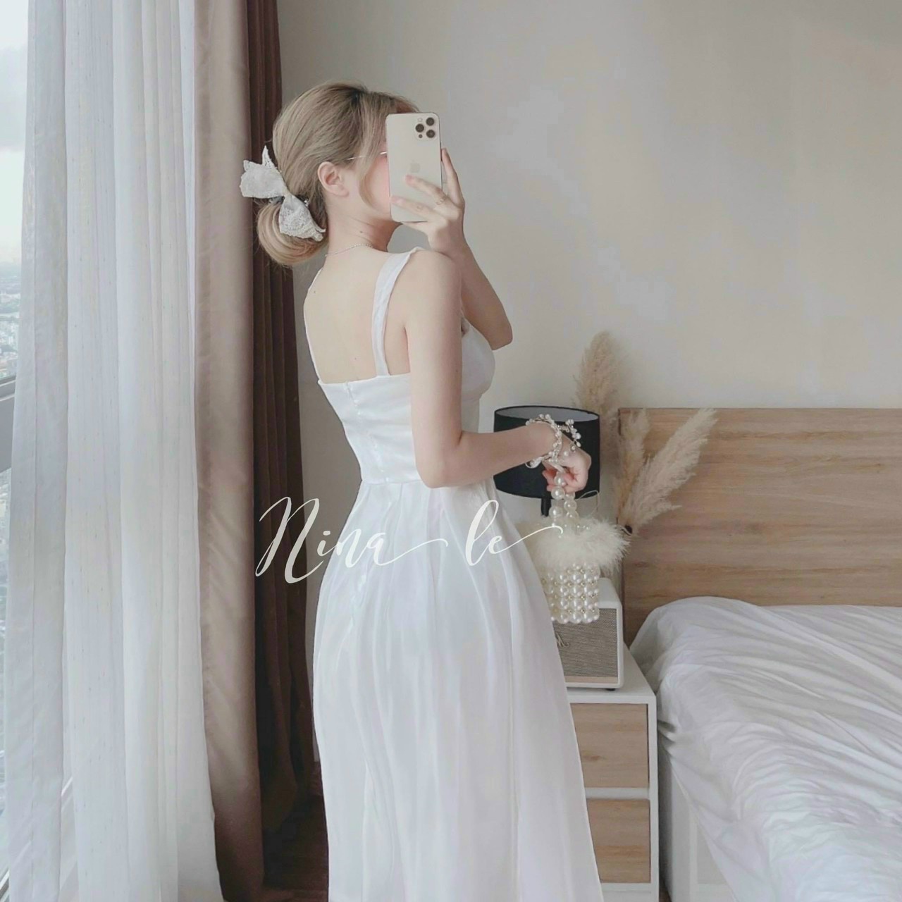Váy đầm voan hai dây duyên dáng có mút