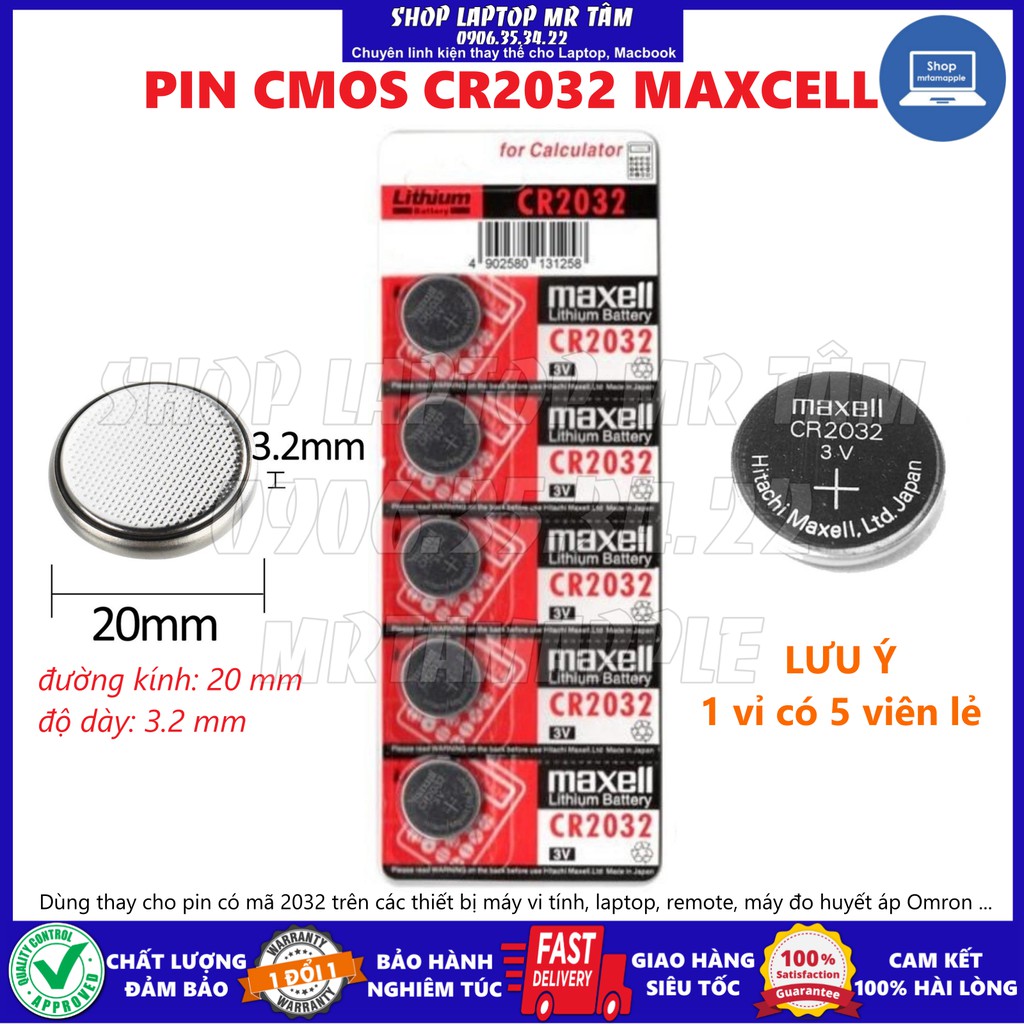 Pin cmos cr2032 maxcell