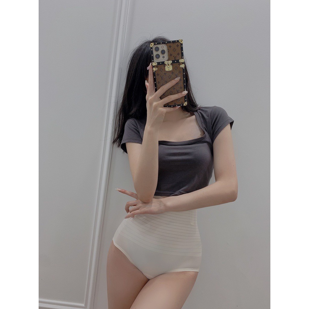 Quần Gen Nịt Bụng Tàng Hình Giảm Mỡ Bụng Eo Thon Siêu Mỏng Mát Mềm Rosara