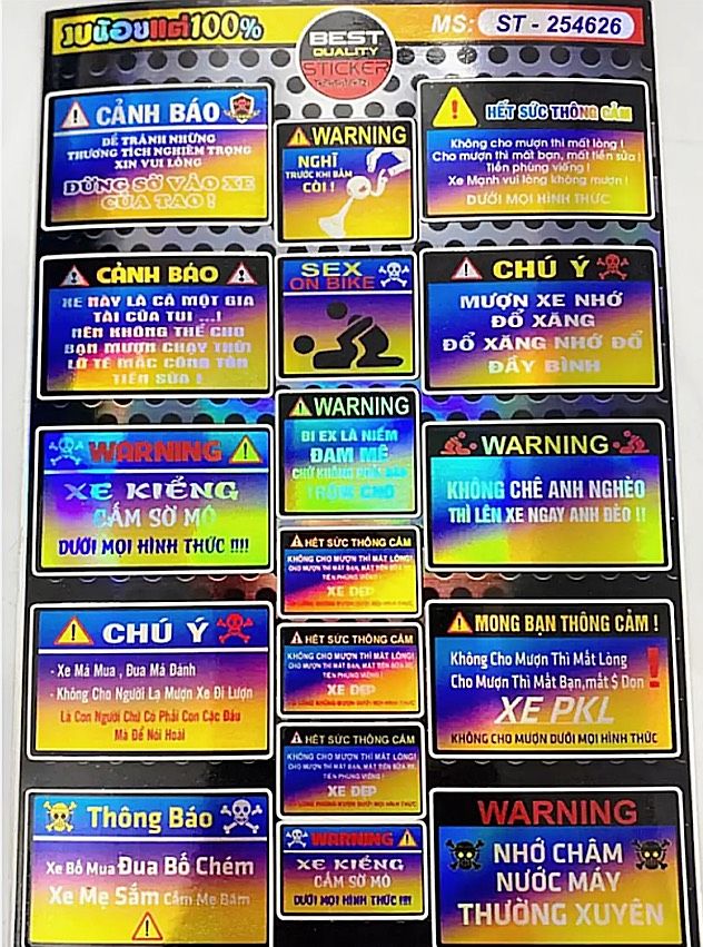 Tem Crom Cảnh Báo Vui Nhộn