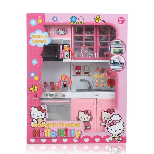 [HCM]Hộp đồ chơi kệ bếp pin hình Kitty 26216