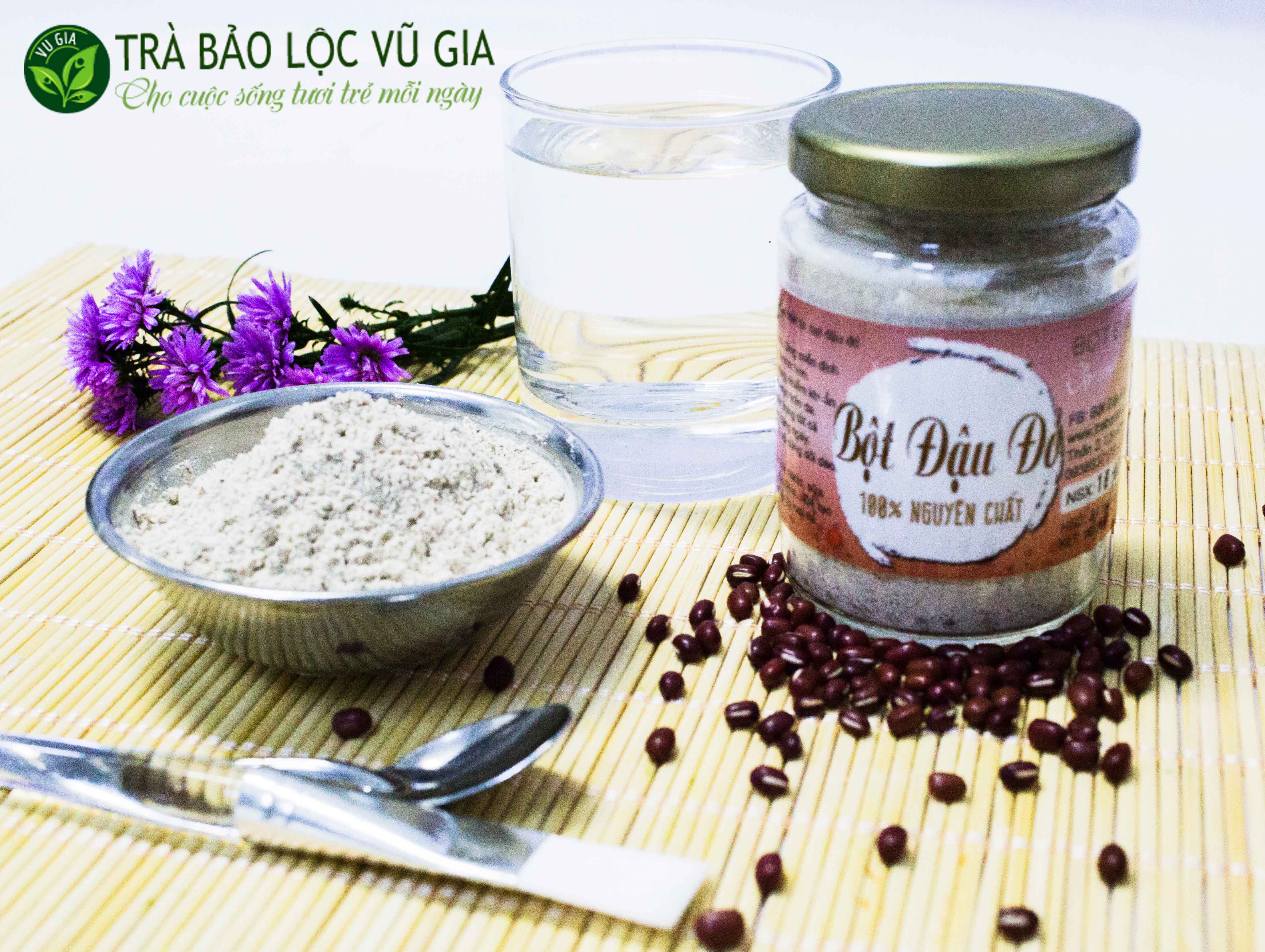 Bột Đậu Đỏ Nguyên Chất 100g( dạng túi) + Tặng Bộ Pha Chế Cute [ Đã được kiểm nghiệm y tế ]